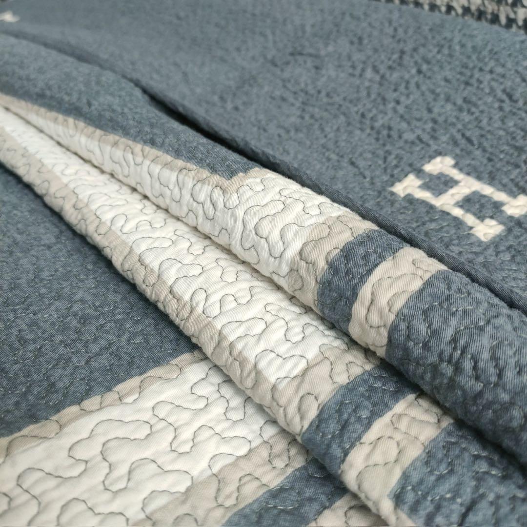 キルトベッドカバー3点セット綿マルチカバー キルティング QNG