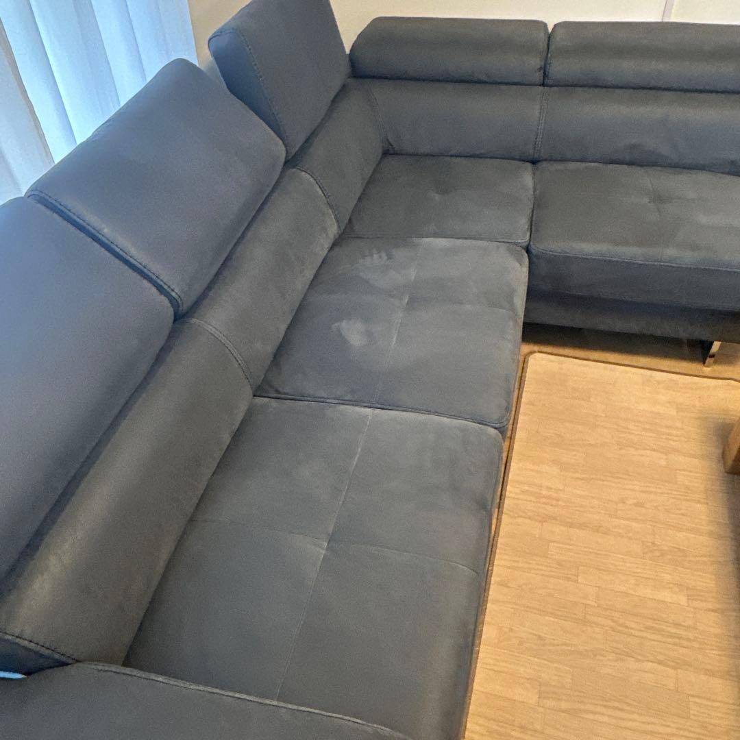 グレー L字型ソファ 3人から6人美品