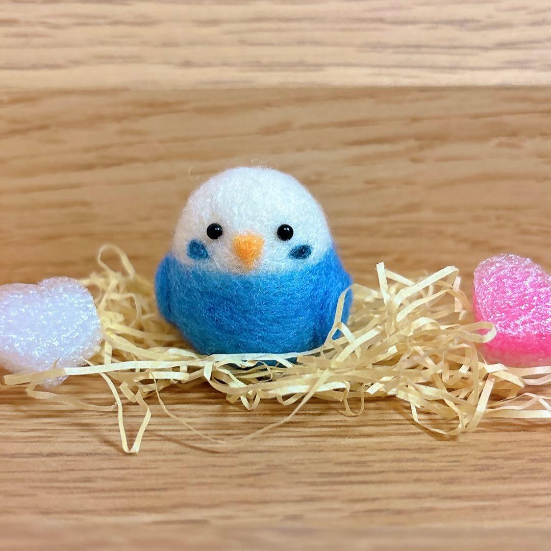 【現在オーダーストップ中】羊毛フェルト セキセイインコ ハンドメイド