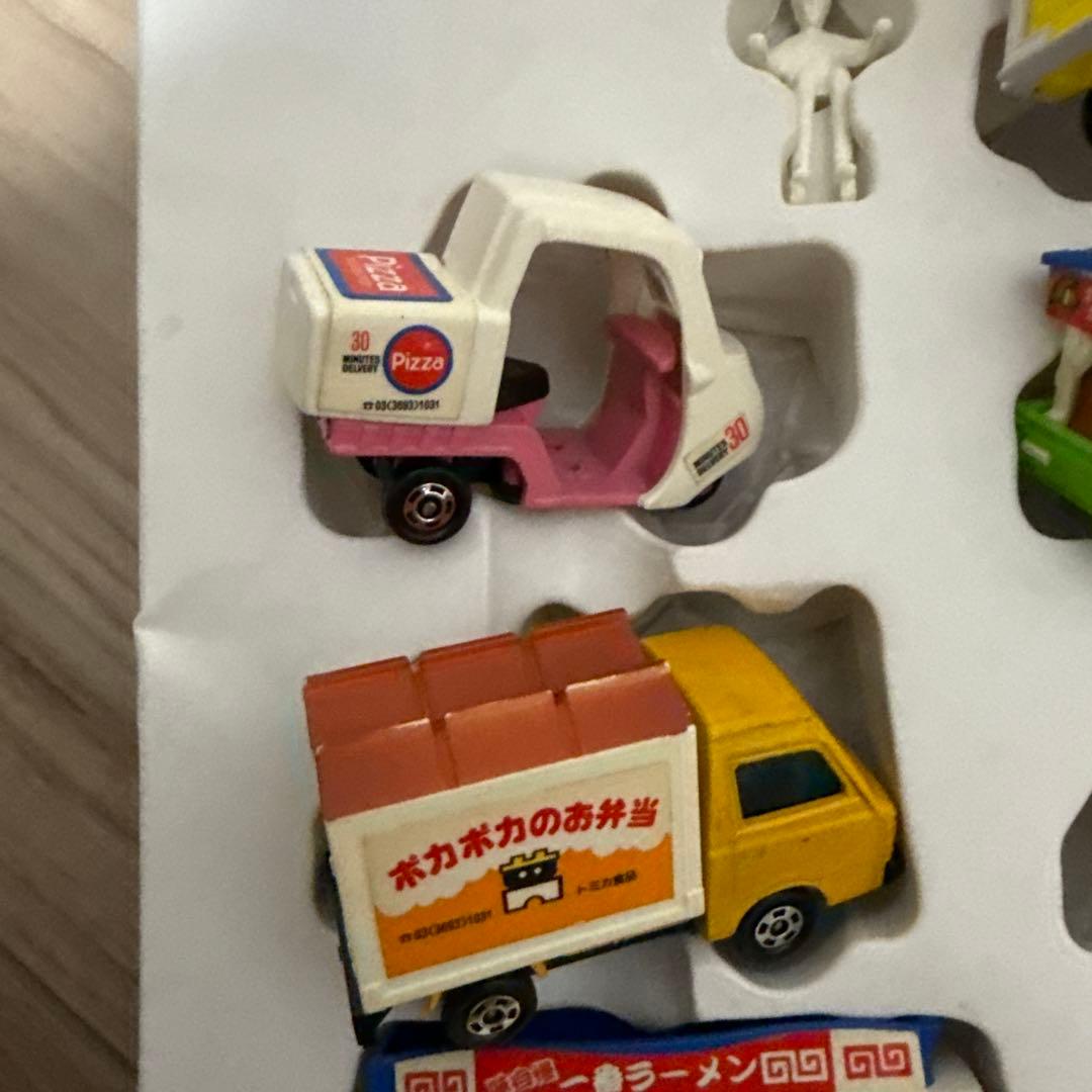 トミカ たべもの販売車セット ビデオ付 日本製 トミー 赤ロゴ TOMY