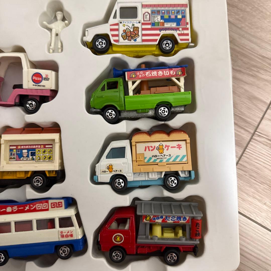 トミカ たべもの販売車セット ビデオ付 日本製 トミー 赤ロゴ TOMY