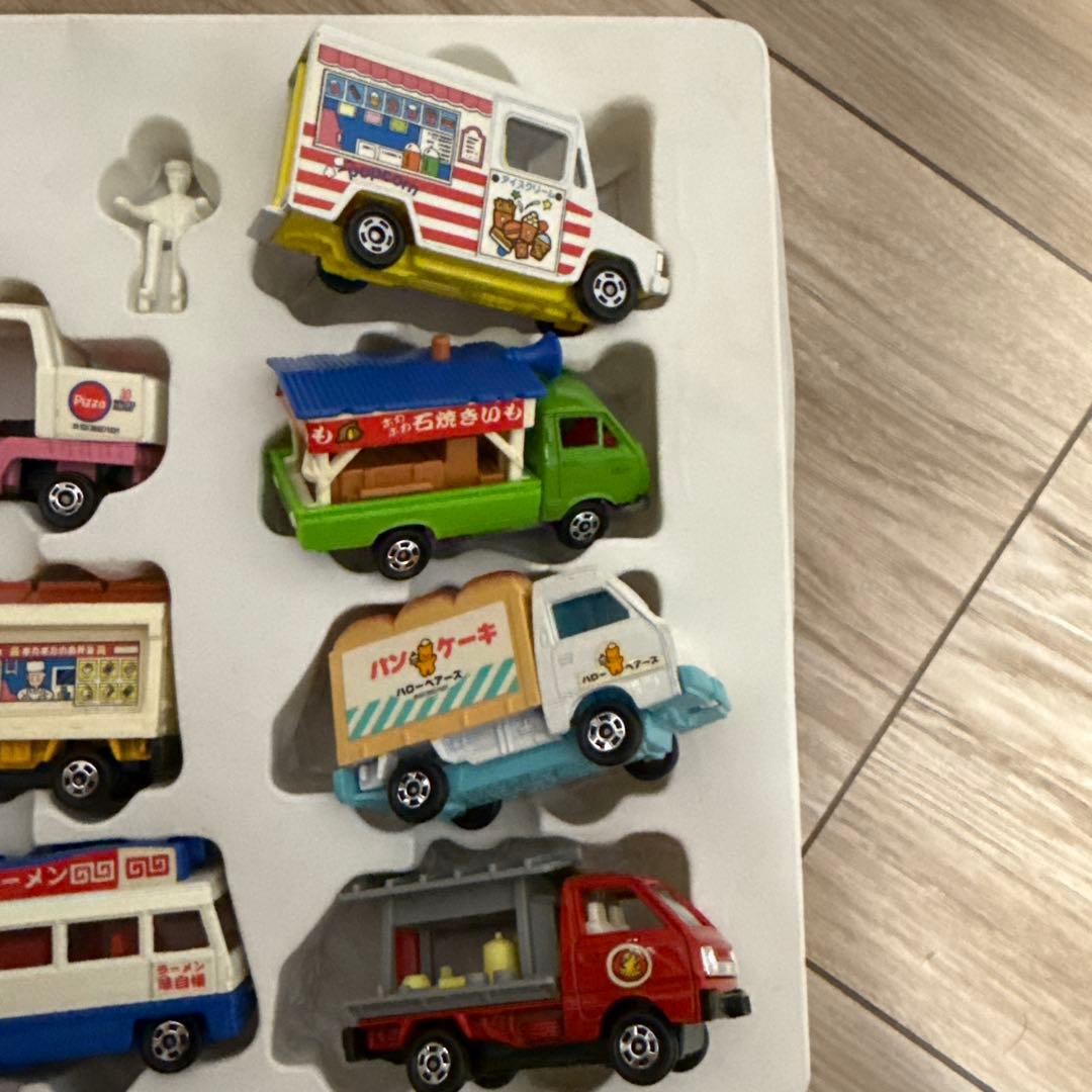 トミカ たべもの販売車セット ビデオ付 日本製 トミー 赤ロゴ TOMY