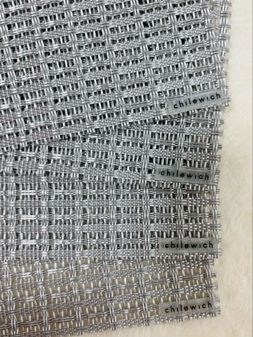 新品タグ付き⭐︎Chilewich Trellis シルバー プレイスマット4枚
