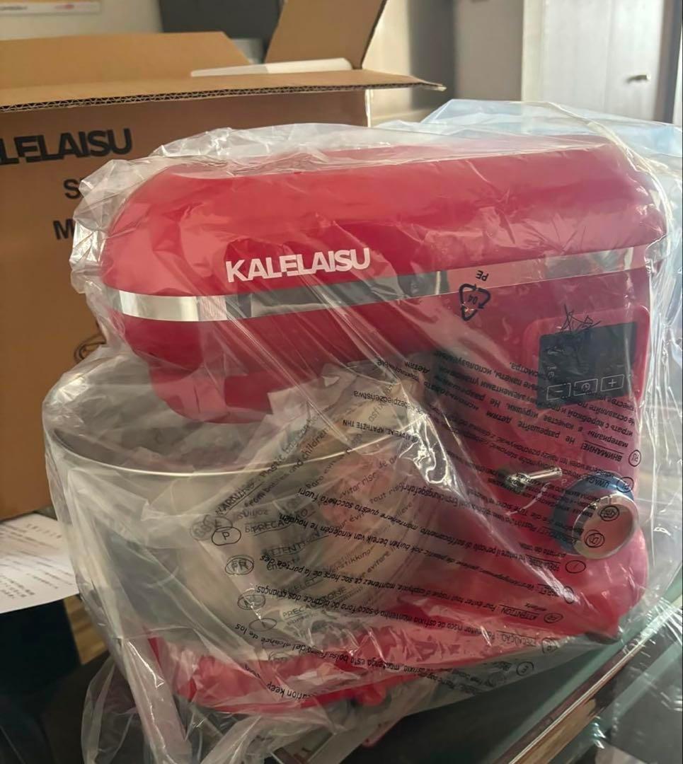 スタンドミキサー 5.5L大容量 3種類アタッチメント付き 七段階速度調節