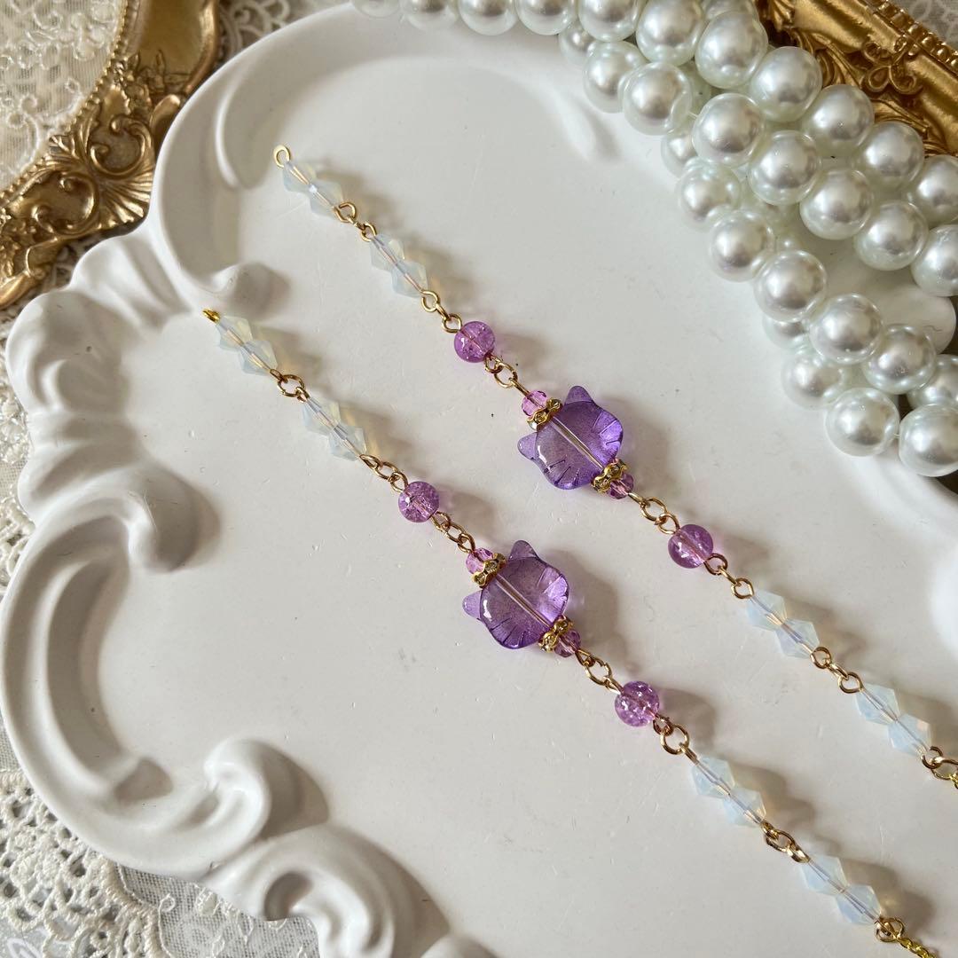 ♪❤️ 猫　ねこ　メガネチェーン　マスクチェーン　ハンドメイド