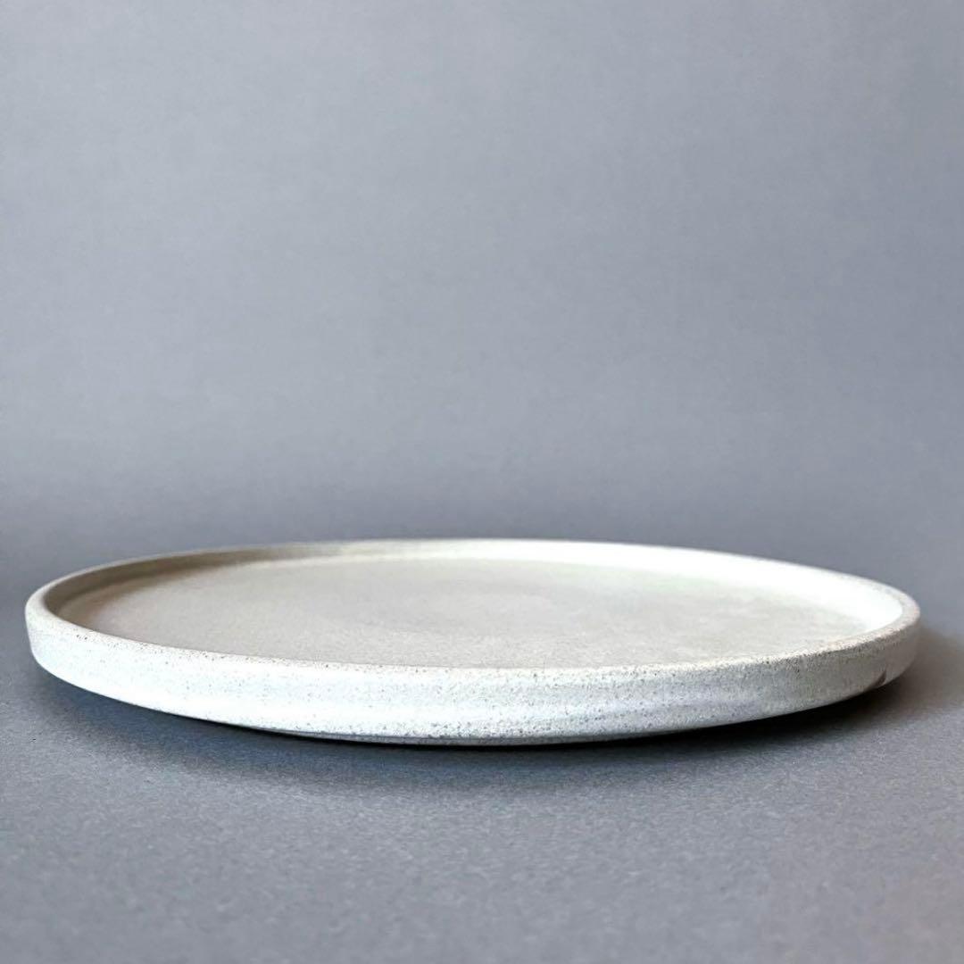 美濃焼　切立皿　プレート　24cm アッシュホワイト　　4枚