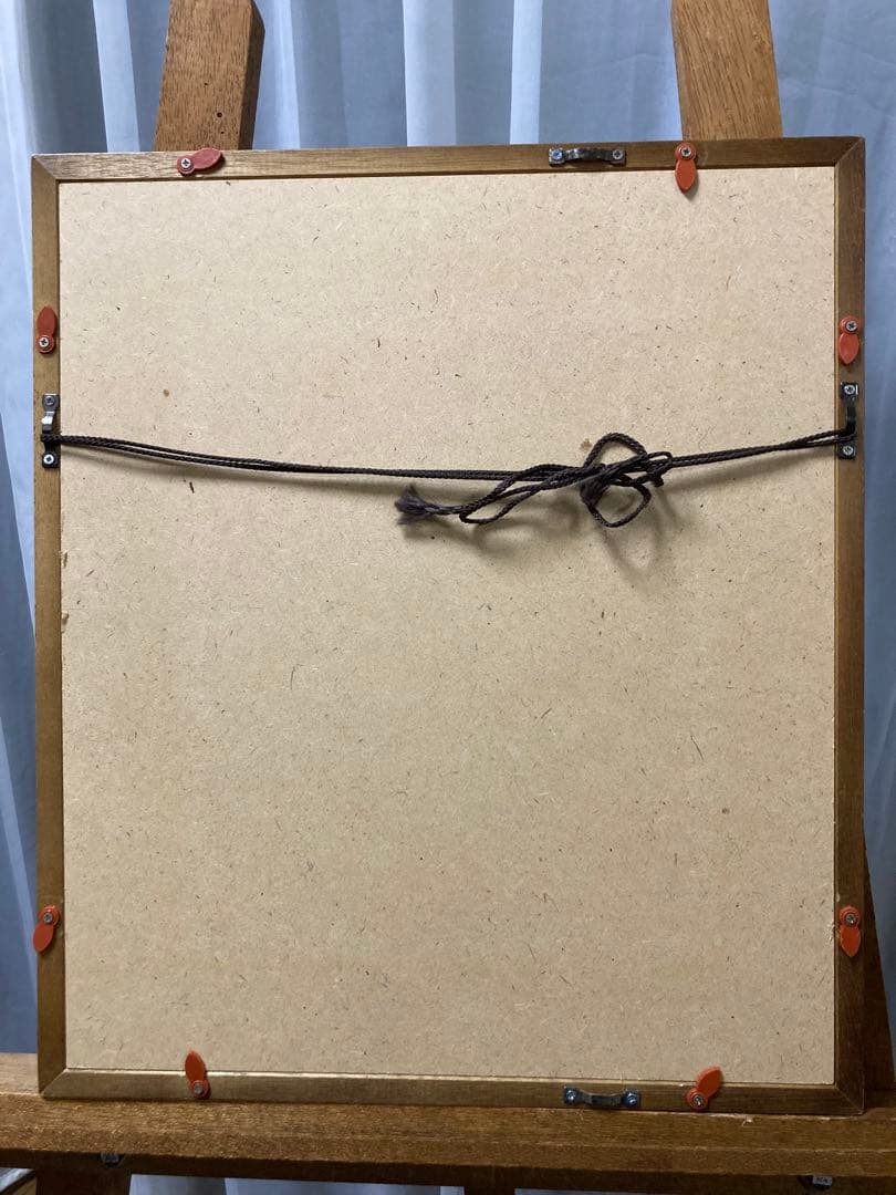 油彩　油絵　静物画　バラの花　作者不詳　Ｆ３号　額装　箱無　デパート販売