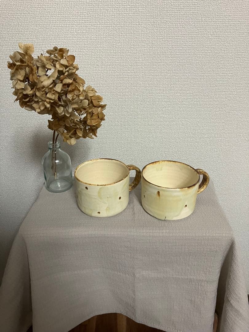 スープカップ マグカップ2個　フラワー
