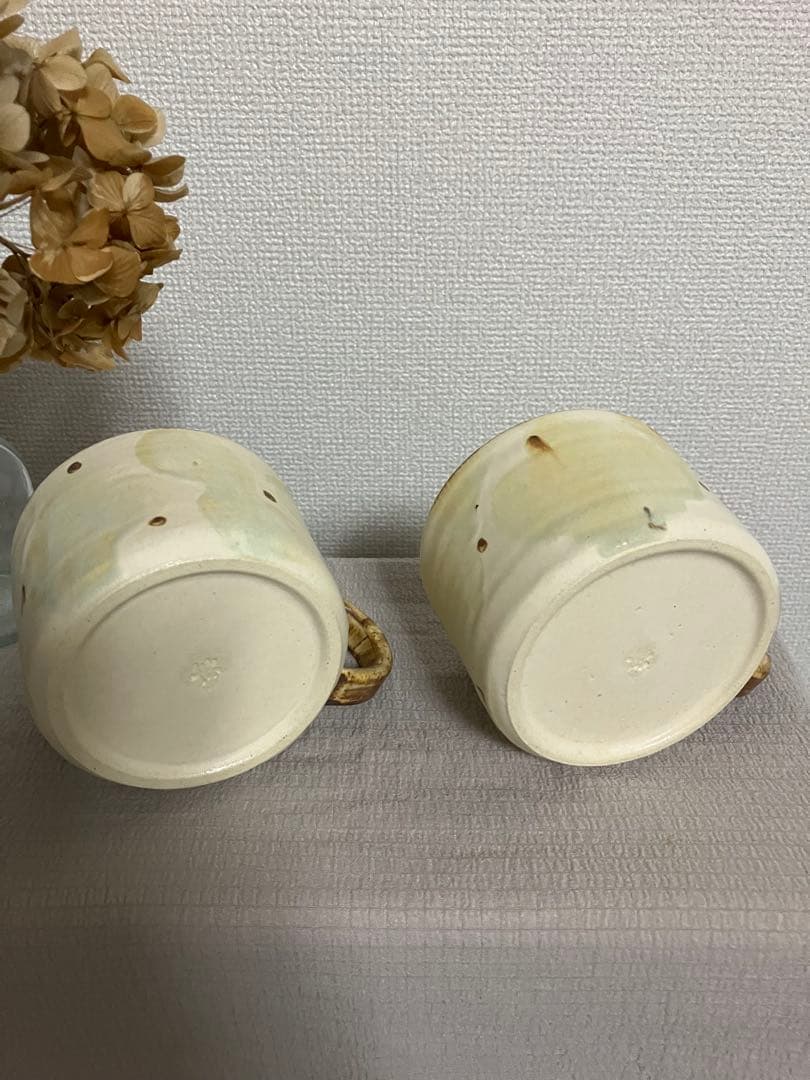 スープカップ マグカップ2個　フラワー