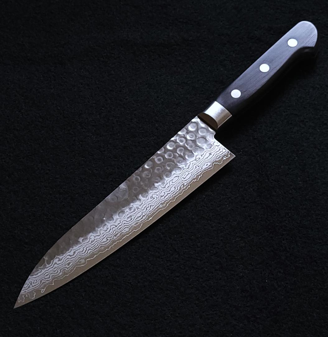 K*i様 日本製 VG10 ダマスカス 牛刀包丁185mm 黒柄 G1753J