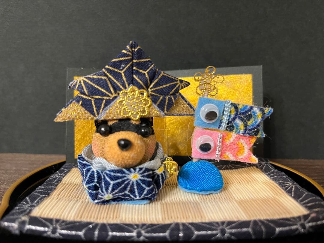 つまみ細工　ミニピン雛人形　& 五月人形　2way