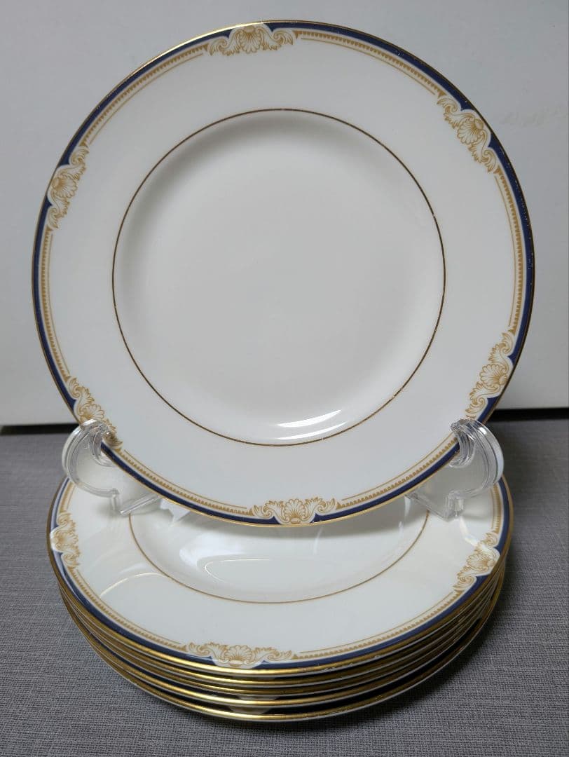 ウェッジウッド　　キャベンディッシュ　ケーキ皿6枚セット　黒壺