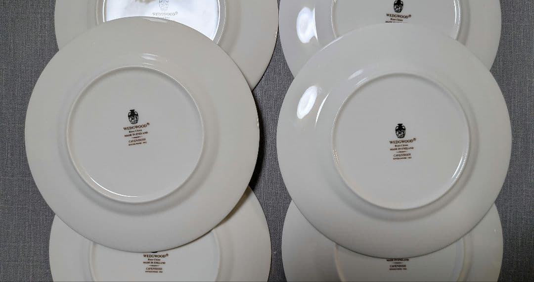 ウェッジウッド　　キャベンディッシュ　ケーキ皿6枚セット　黒壺