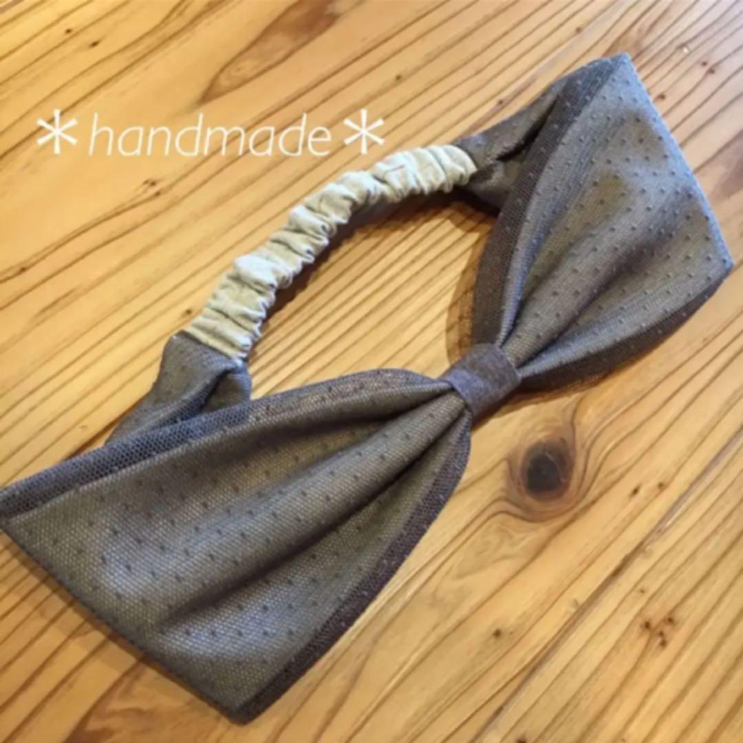 ＊handmade＊ドットチュールターバン
