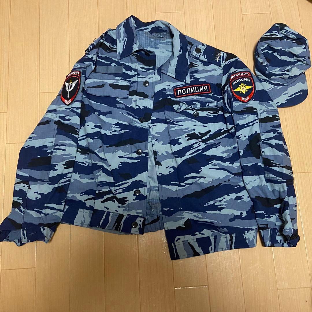 ロシア警察迷彩戦闘服 帽子付き