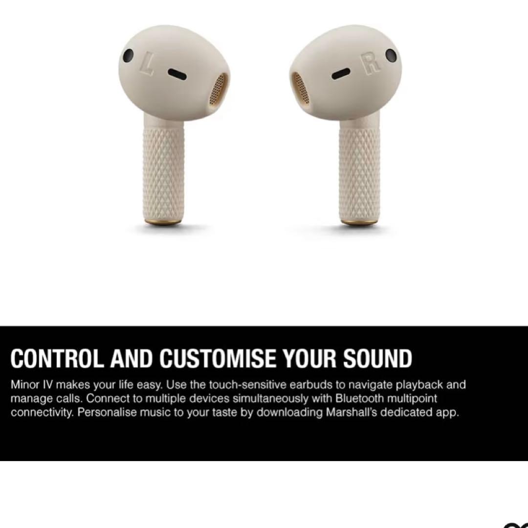 Marshall 完全ワイヤレスイヤホン Minor IV クリーム