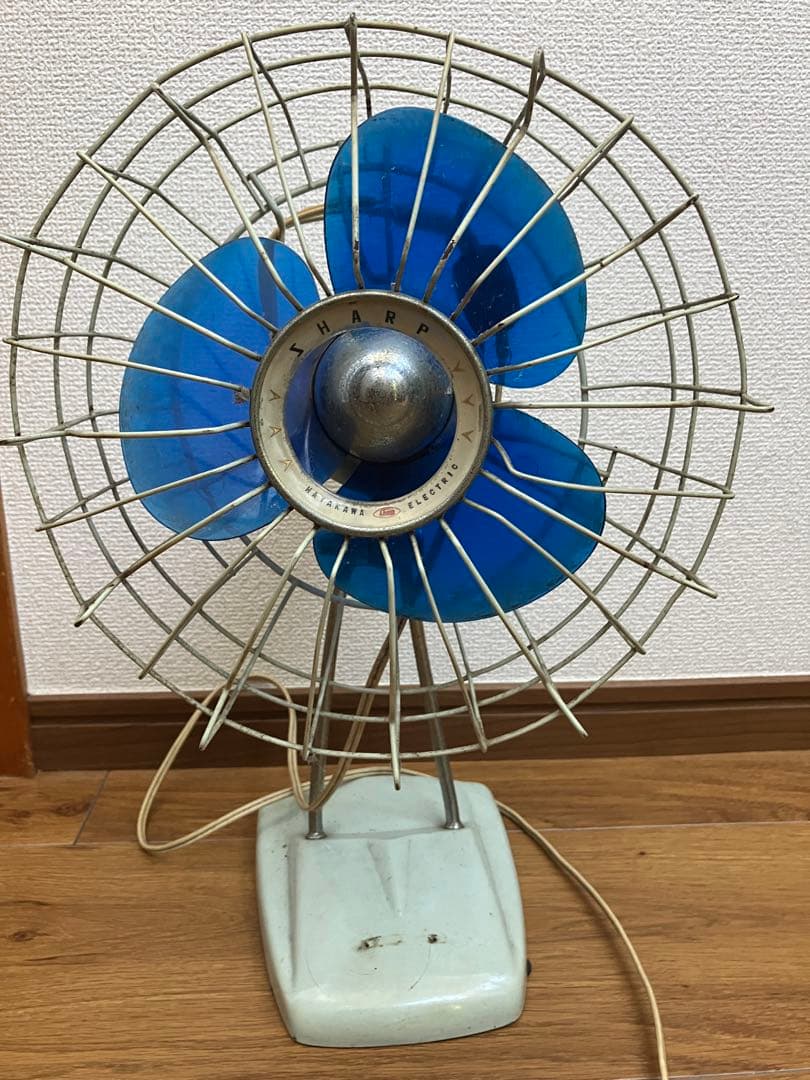 SHARP シャープ　ハヤカワデンキ　扇風機　昭和レトロ　古民家　レトロ雑貨