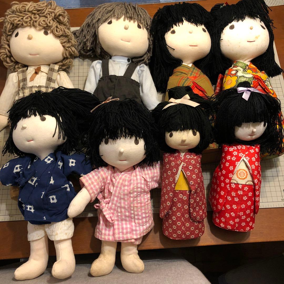 お花さん専用　米山京子さん風 人形　4種 8体セット　昭和 レトロ