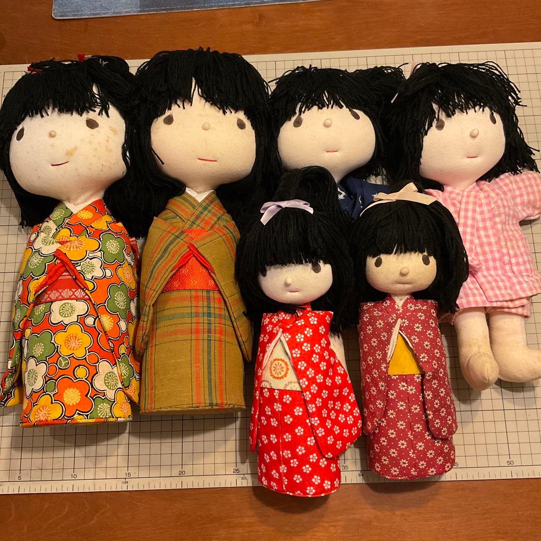 お花さん専用　米山京子さん風 人形　4種 8体セット　昭和 レトロ