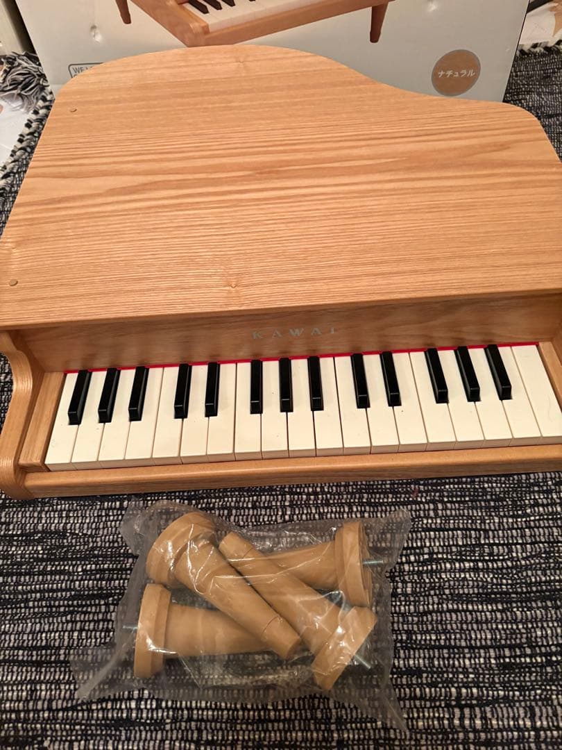 【美品】KAWAI カワイ ミニピアノ ナチュラル おもちゃ