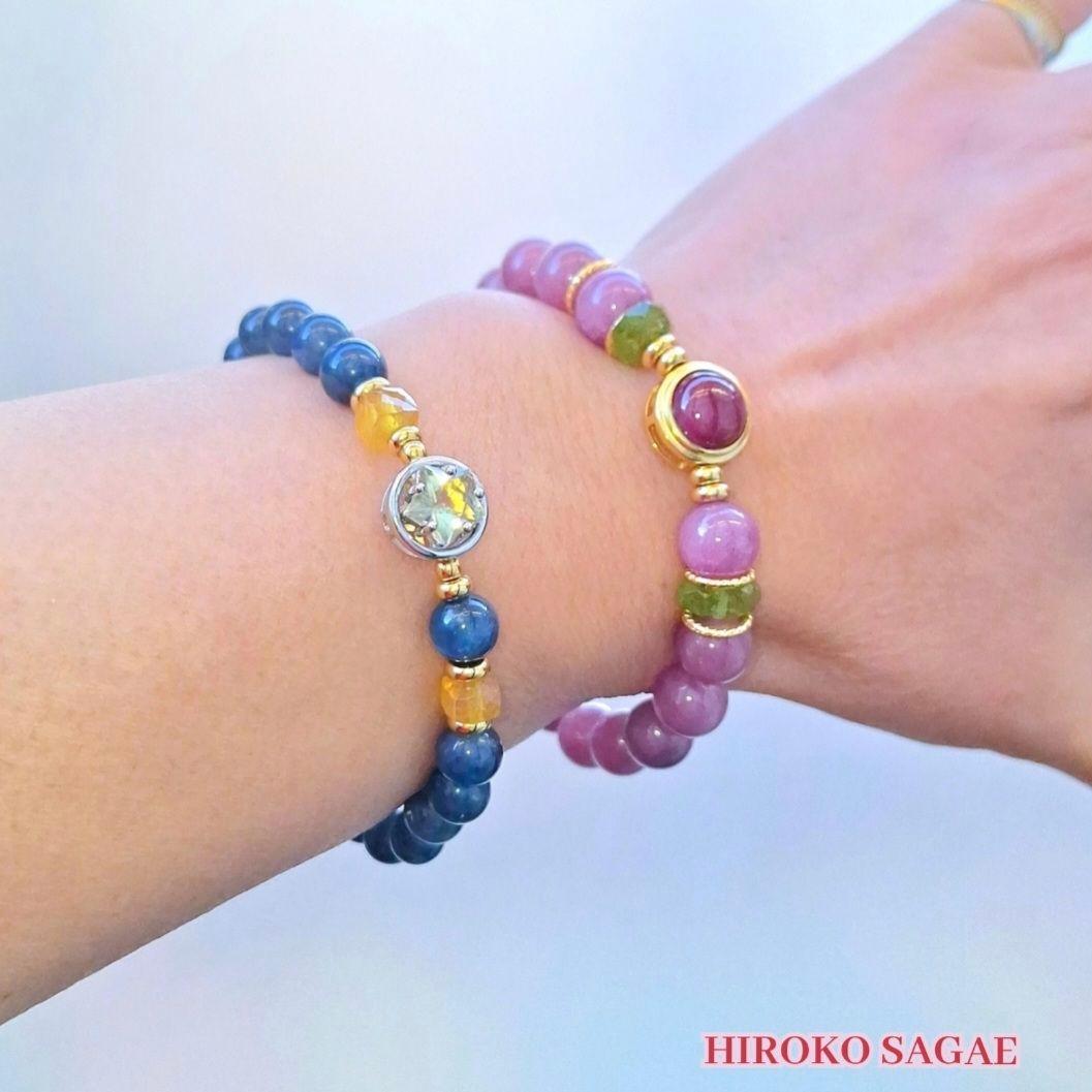 ルビー ペンダントトップ ピンクサファイア ペリドット ブレスレット