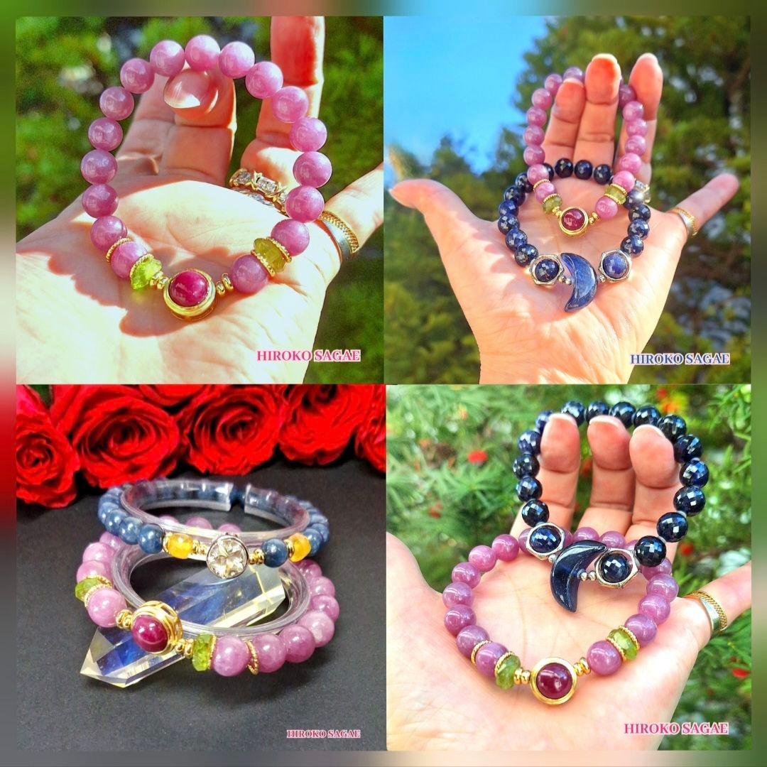 ルビー ペンダントトップ ピンクサファイア ペリドット ブレスレット