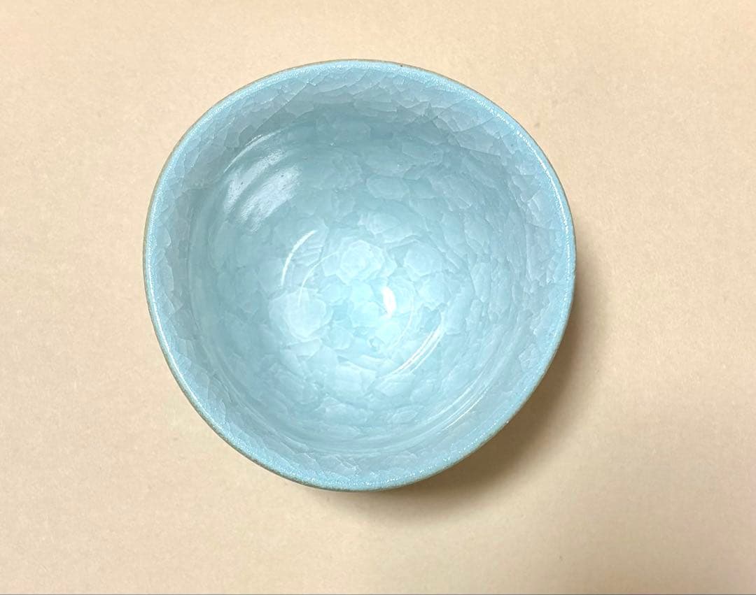 本間友幸 薔薇貫入釉 三角カップ