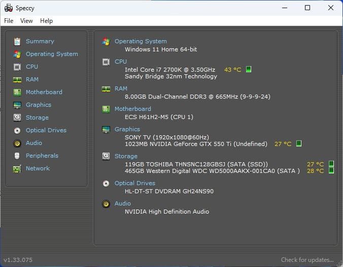 デスクトップ型PC　WIN11 i7 2700K ＋SSD＋HDD＋RAM8G