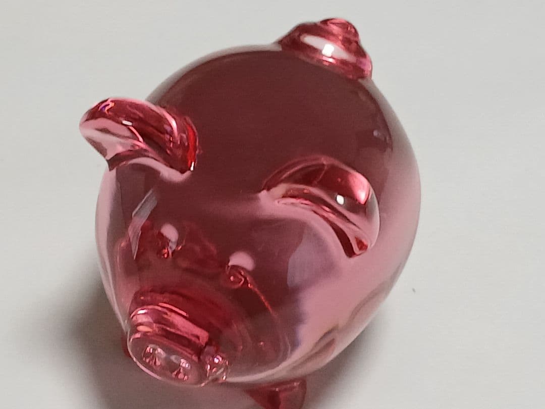 バカラ Baccarat 子ブタ ピンク 中古美品