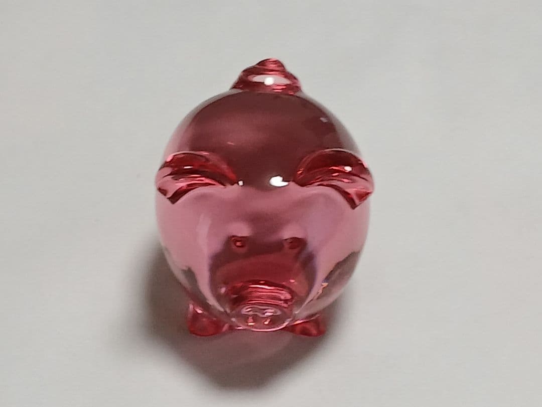 バカラ Baccarat 子ブタ ピンク 中古美品