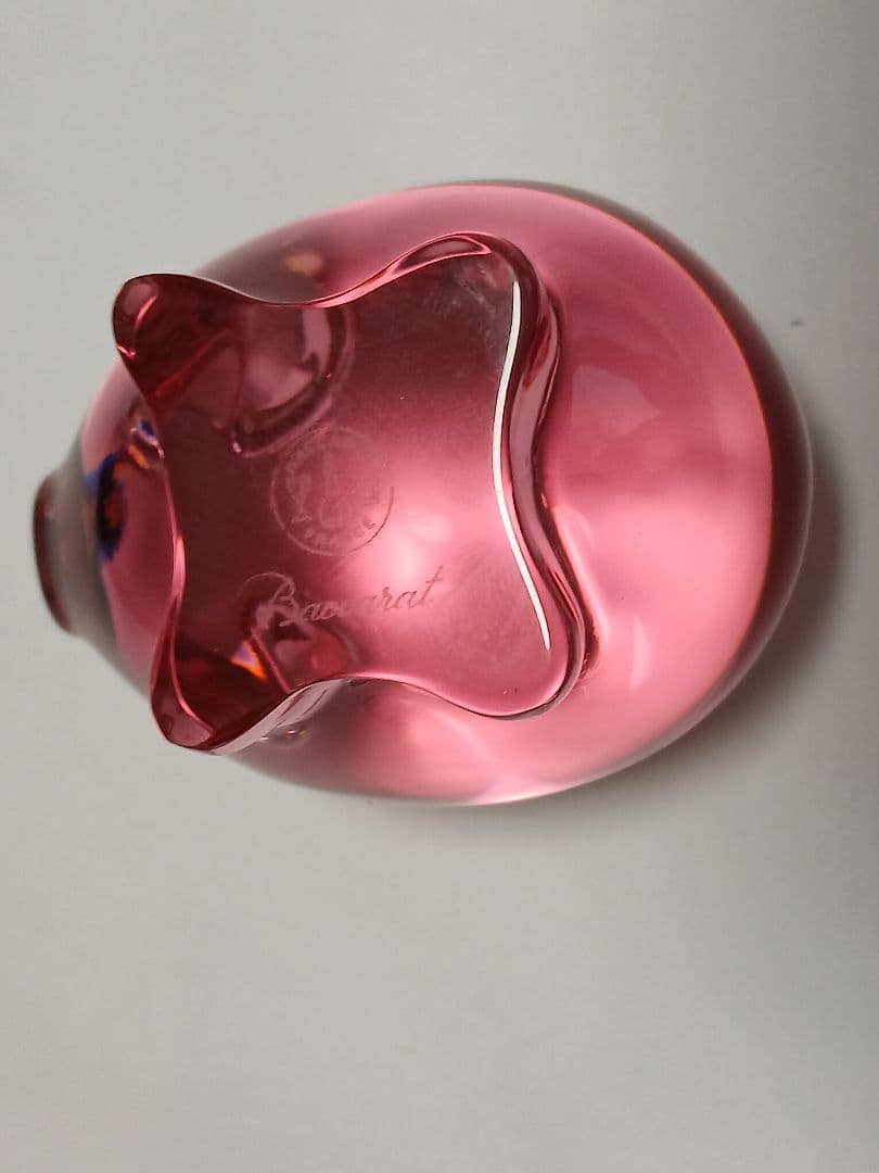 バカラ Baccarat 子ブタ ピンク 中古美品