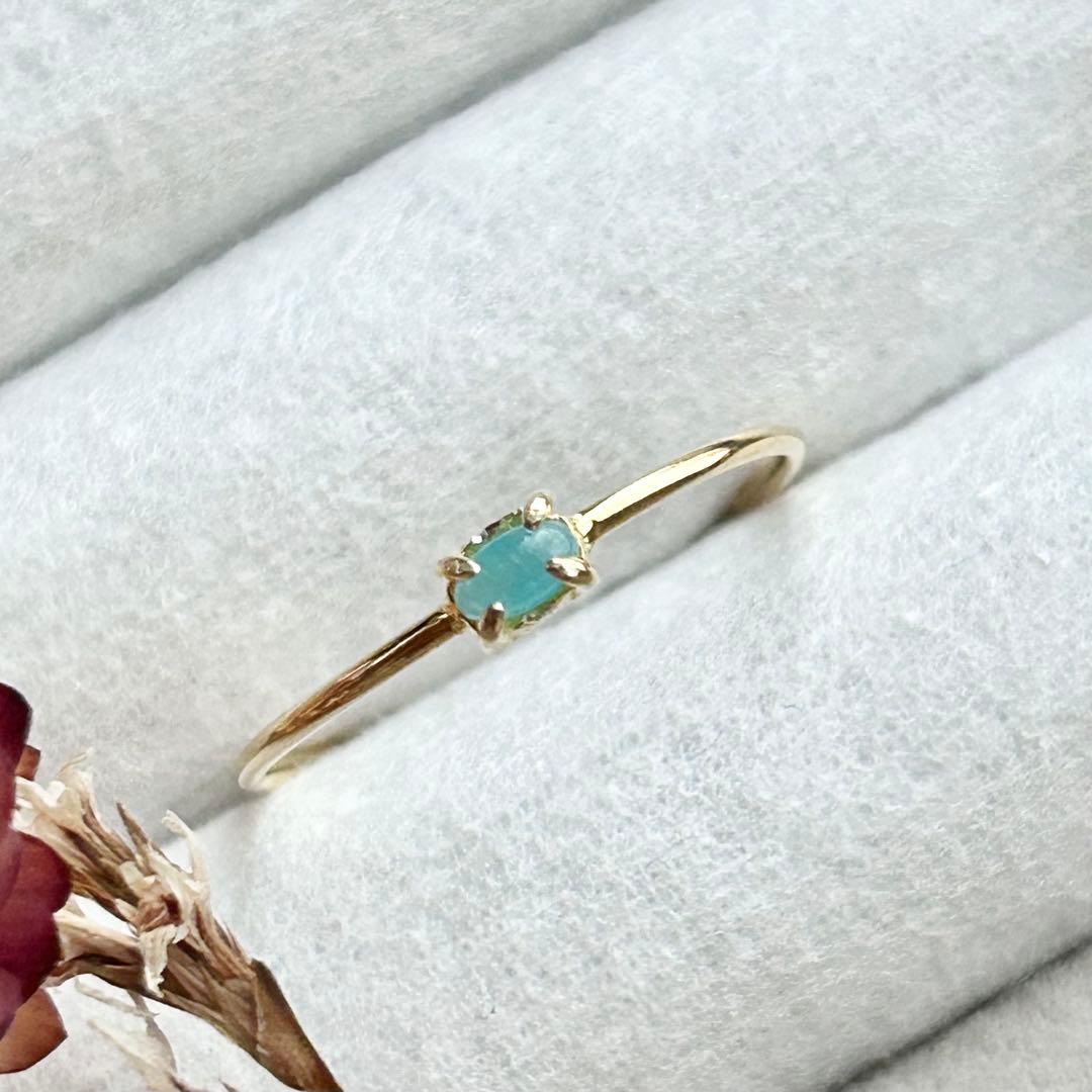 カボションパライバトルマリンの15号リング