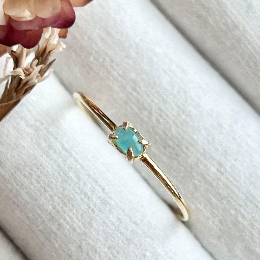 カボションパライバトルマリンの15号リング