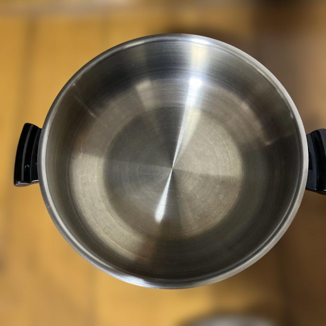 アムウェイステンレス 両手鍋 蒸し器カップ8個