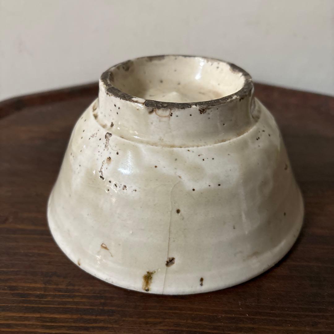 李朝大振り茶碗　鉢　白磁　韓国骨董品.アンティーク.古民芸.立原正秋