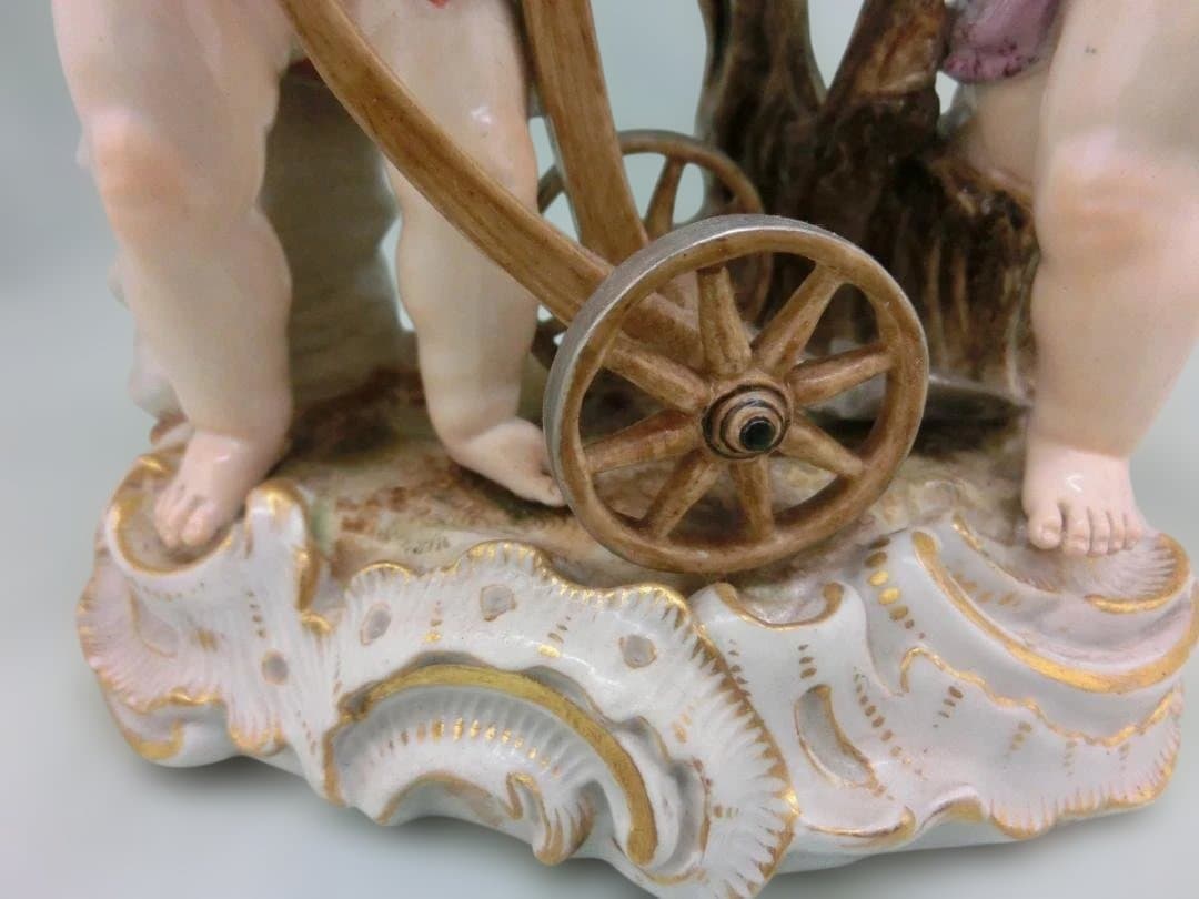 【古マイセン】フィギュリン天使文