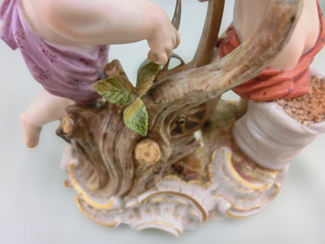 【古マイセン】フィギュリン天使文