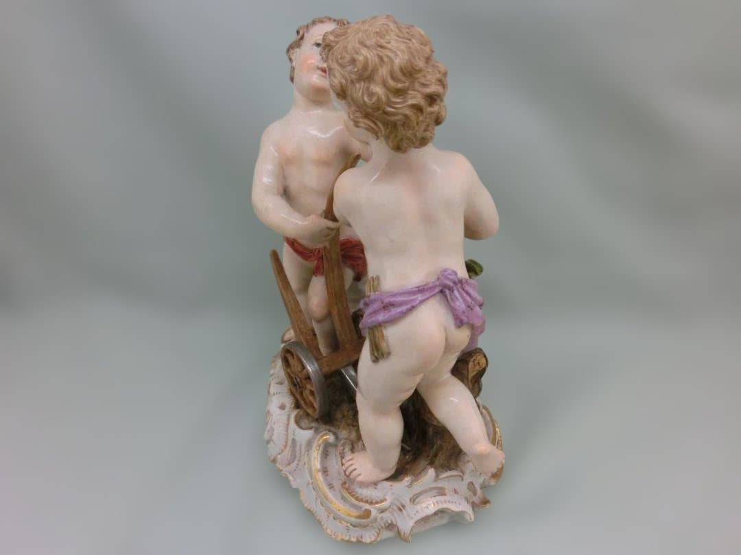 【古マイセン】フィギュリン天使文