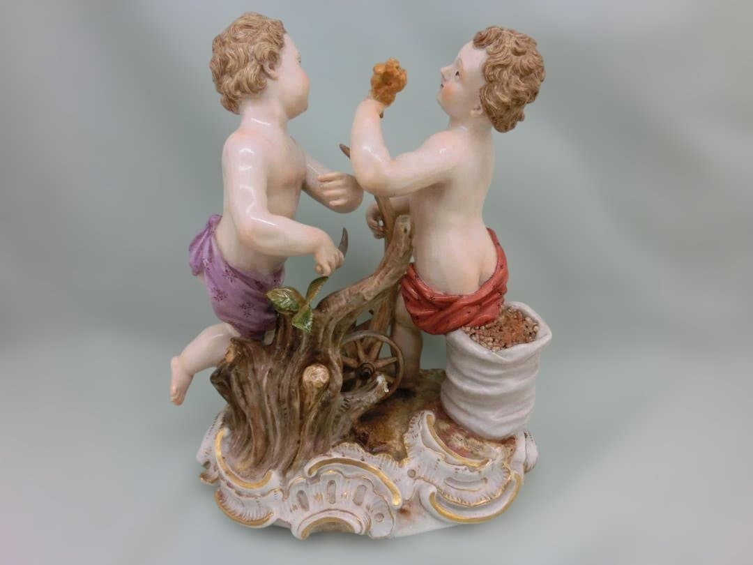 【古マイセン】フィギュリン天使文