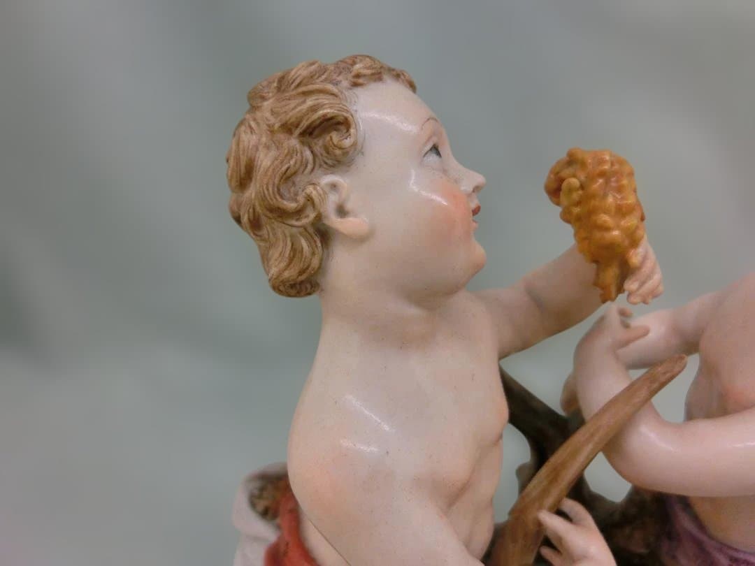 【古マイセン】フィギュリン天使文