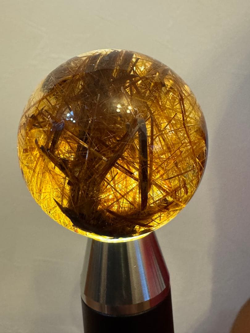 【極美品】トルマリンルチル 丸玉 天然石