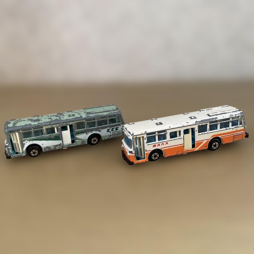 '80s〜'90s トミカ 働く車12台＆ダイカ　バス4台 日本製
