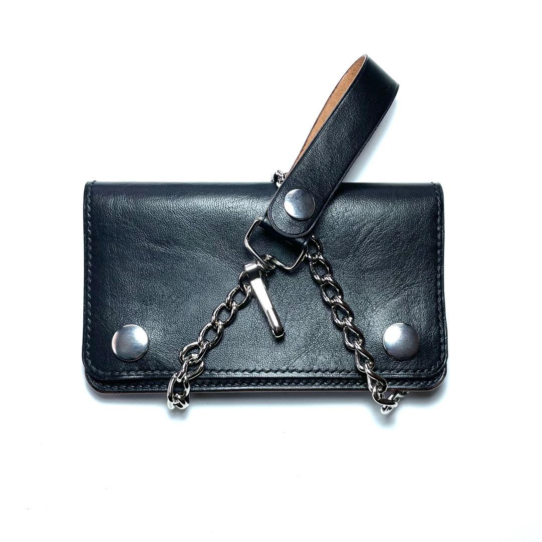 ミドルトラッカーウォレット　ホースハイド　デッドストックタロン　ロウ付けチェーン