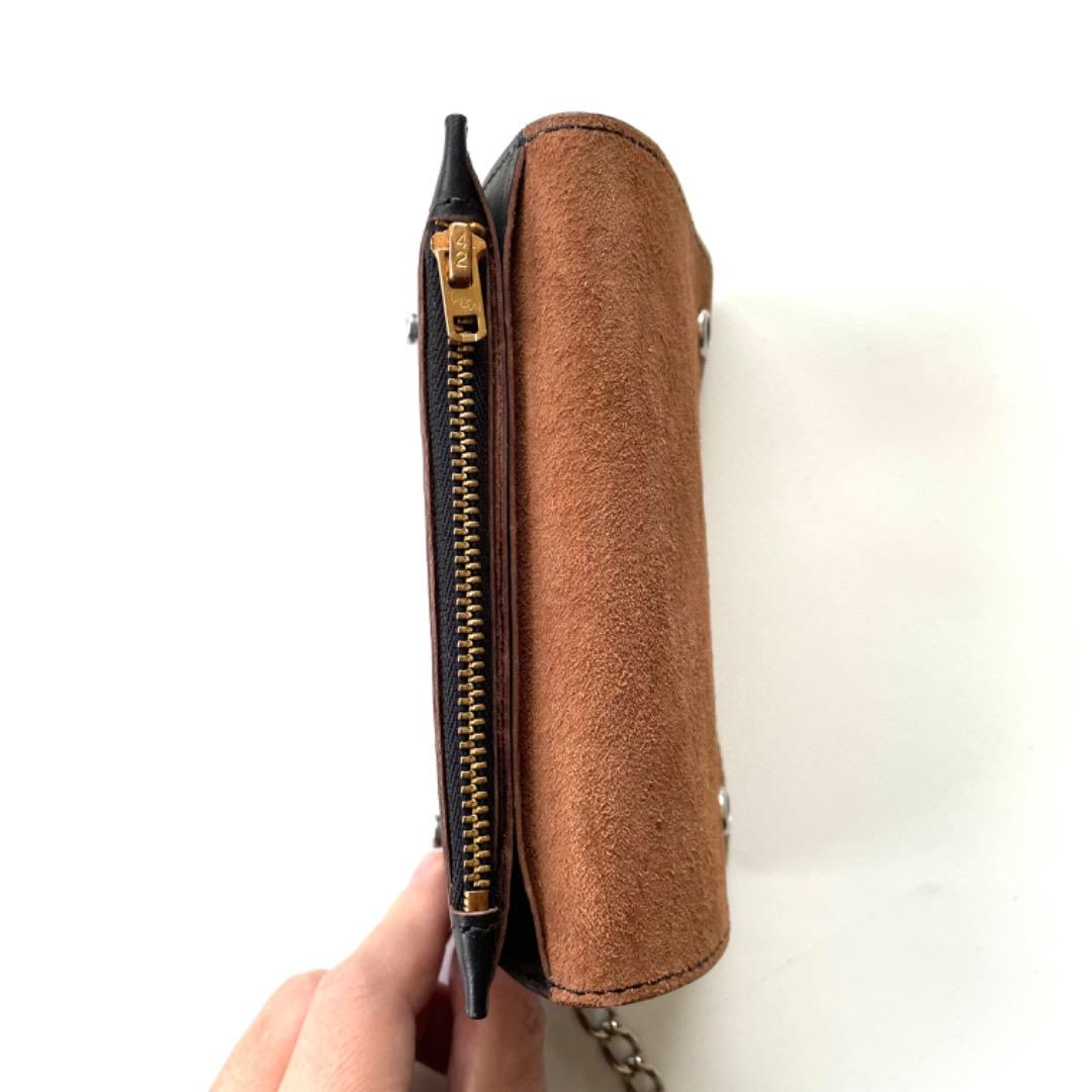 ミドルトラッカーウォレット　ホースハイド　デッドストックタロン　ロウ付けチェーン