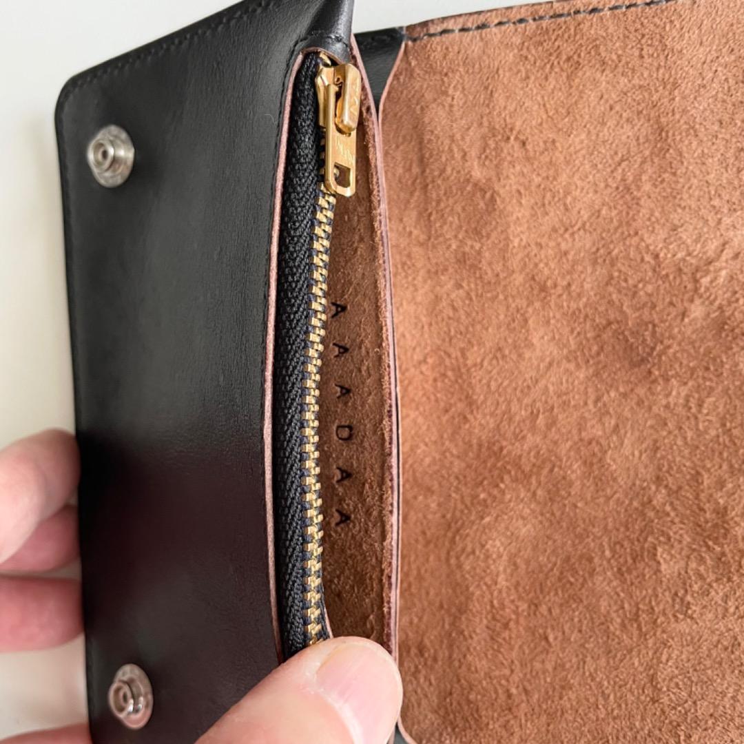 ミドルトラッカーウォレット　ホースハイド　デッドストックタロン　ロウ付けチェーン