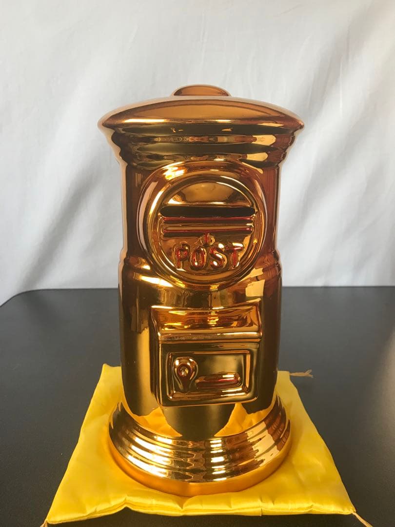 貯金箱　郵便ポスト　ゴールド　金色　非売品　郵便局