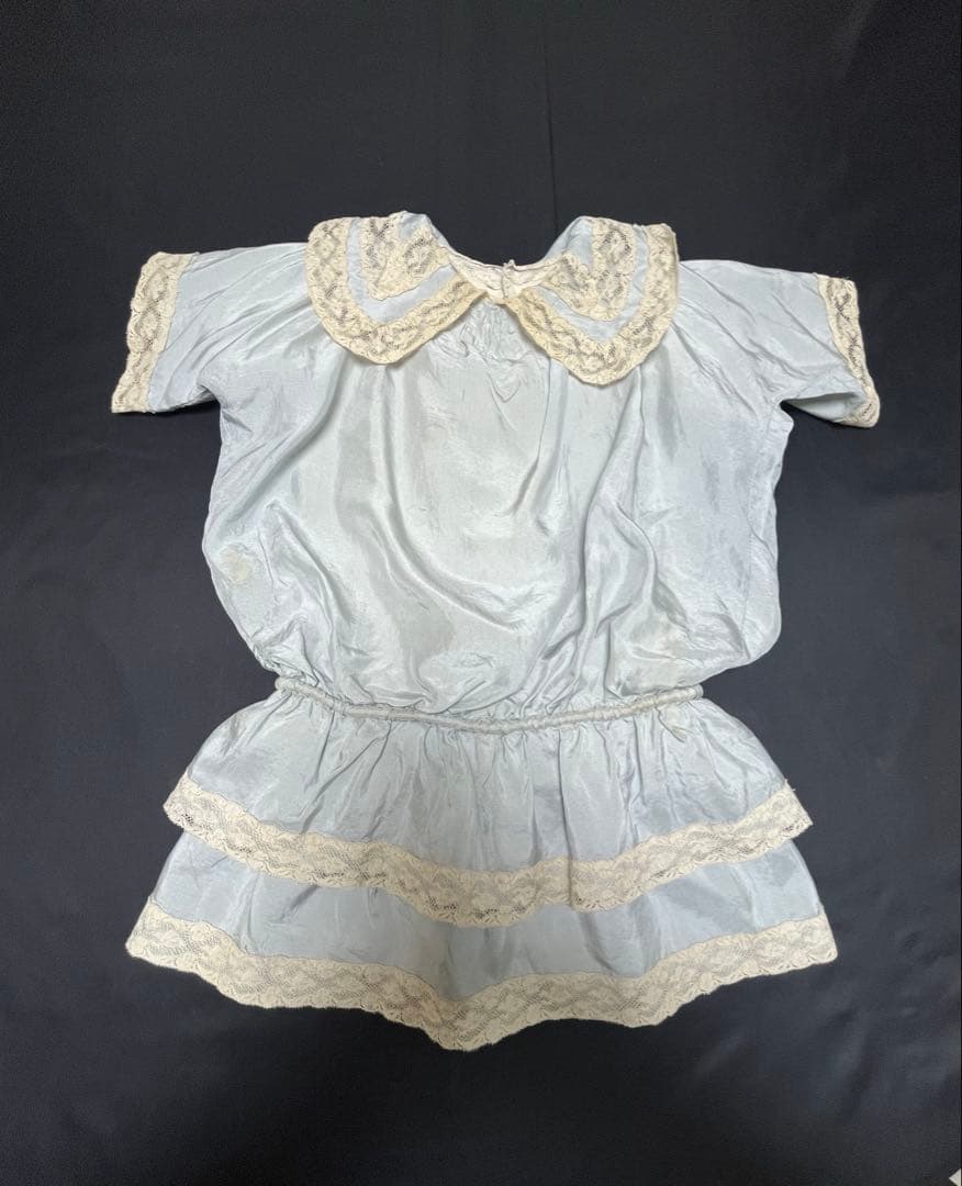 【アンティーク】ドール用ドレス▪️シルク▪️63cm前後のアンティークドールに
