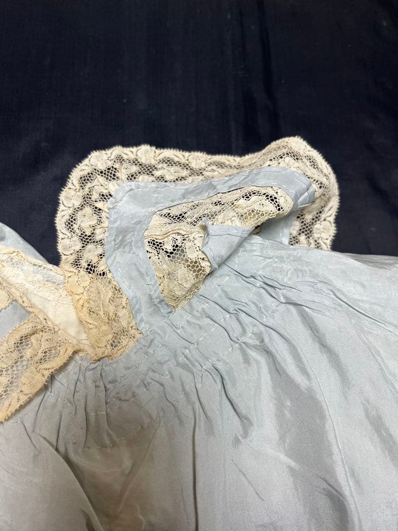 【アンティーク】ドール用ドレス▪️シルク▪️63cm前後のアンティークドールに