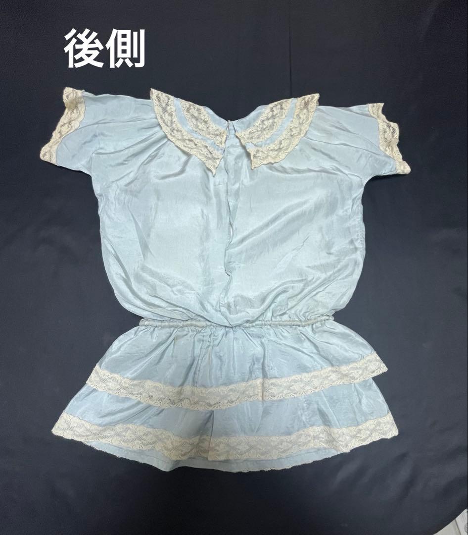 【アンティーク】ドール用ドレス▪️シルク▪️63cm前後のアンティークドールに