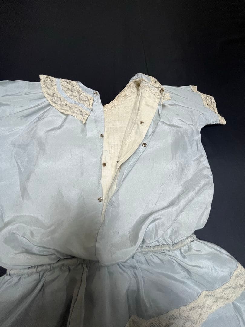 【アンティーク】ドール用ドレス▪️シルク▪️63cm前後のアンティークドールに